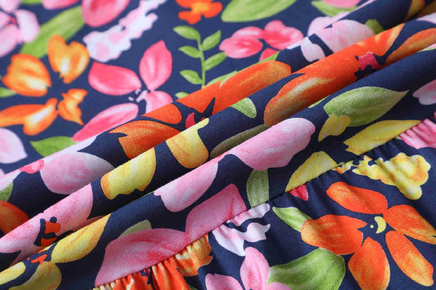 Dívčí šaty kr.r. Kugo SS3588 tmavě modré